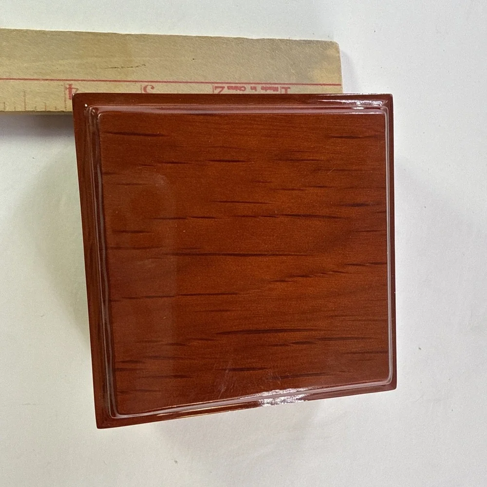 Daniel Ceballos Joyeros Luxury Glossy Red Wood Style Jewelry Presentation Box